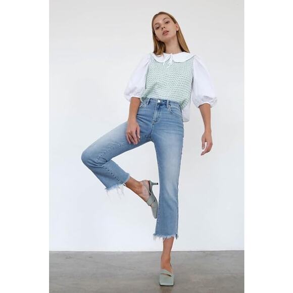 Insane Gene High Rise Crop Boot Cut Jeans - P1012R - Size 9/28 - Picture 3 of 7